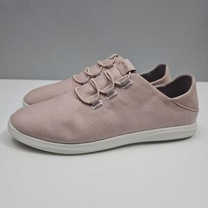 Olukai Hale'iwa LiHa'a Sneaker Womens 11 Pink Knit White Slip On Casual Travel